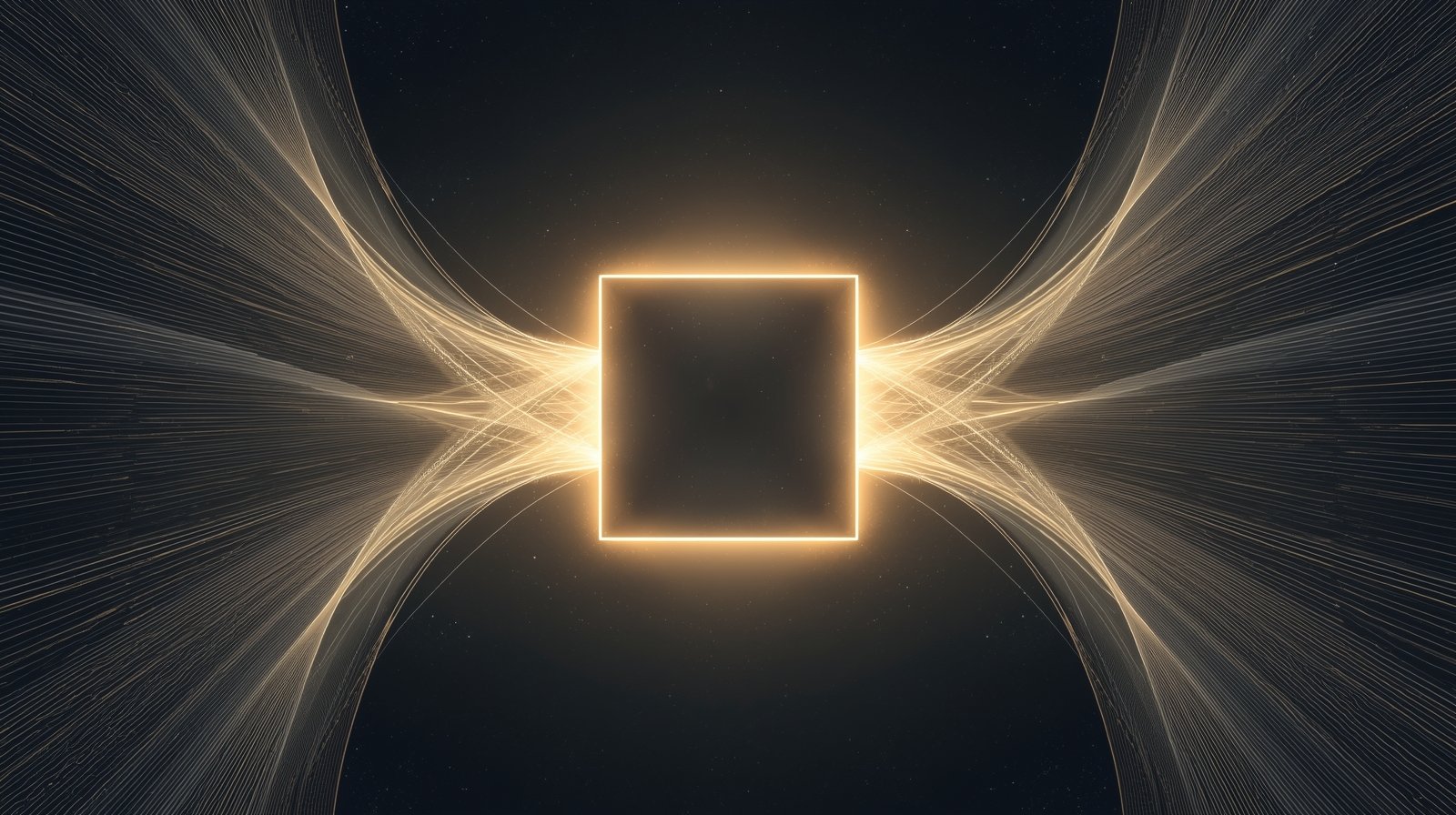 Golden Waves of the Celestial Gate Digital Painting