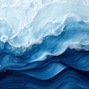 Liquid Glass Waves Digital Painting