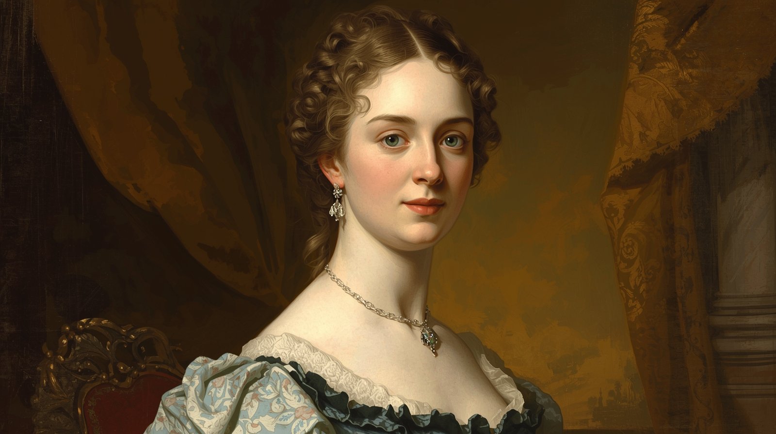 Madame Josephine de Marville Elegance of the Golden Era Digital Painting - Image 3