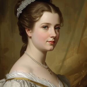 Madame Josephine de Marville Elegance of the Golden Era Digital Painting