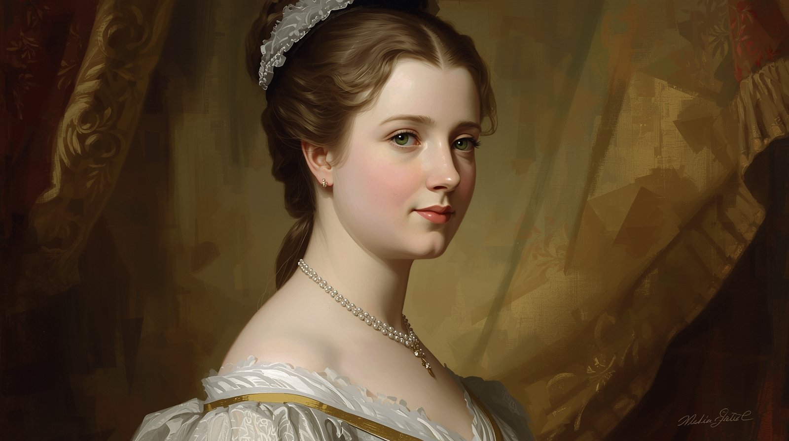 Madame Josephine de Marville Elegance of the Golden Era Digital Painting