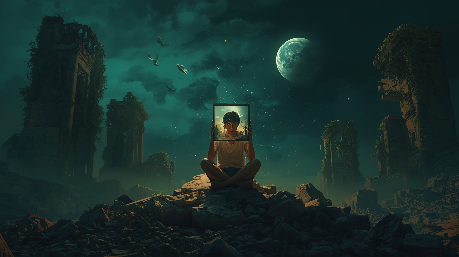 Digital Painting of the Last Human on Earth - Image 4