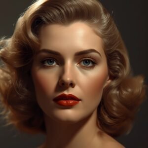 Golden-Era American Muse Digital Painting
