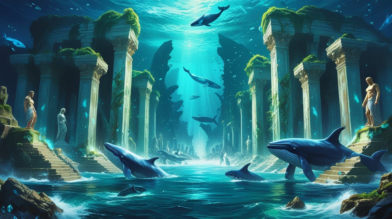 Digital Painting of The Lost City of Atlantis Rising From the Ocean - Image 3