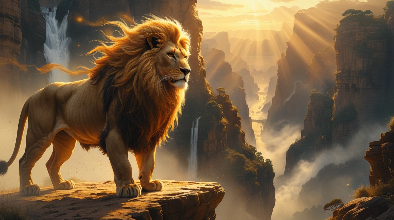 The Golden King of the Ancient Valley Digital Painting