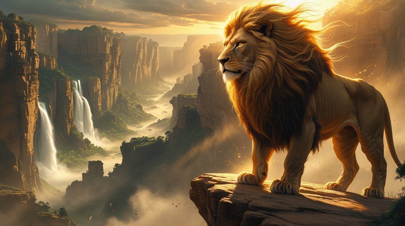 The Golden King of the Ancient Valley Digital Painting - Image 2