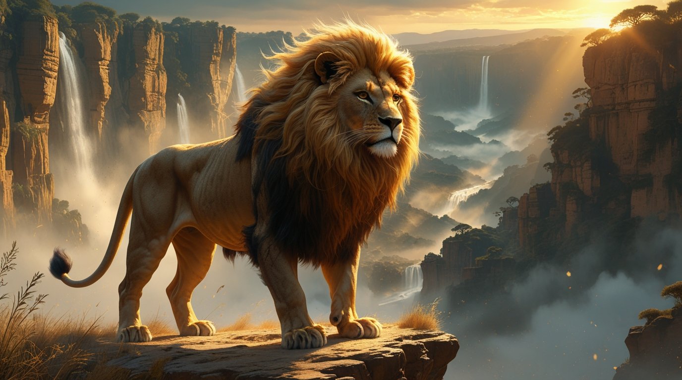 The Golden King of the Ancient Valley Digital Painting - Image 3