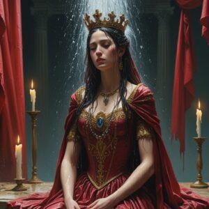 Last Queen Taking Shower Digital Painting