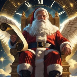 Digital Painting Of Santa Claus Sitting