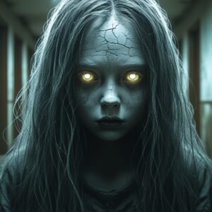 Ghostly Girl Horror Portrait – Hyper-Realistic Dark Art for Collectors